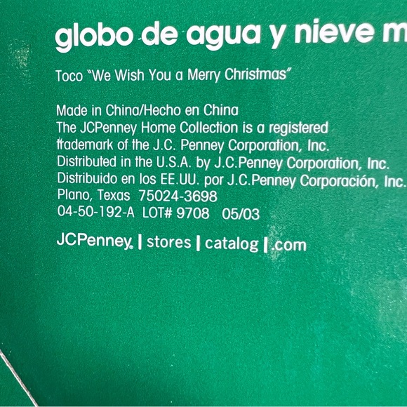 Christmas Musical Snow globe Three Bear 6” JC Penney in the Box - Picture 4 of 16